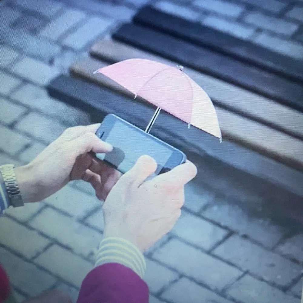 Mobile Phone Tiny Umbrella Protection & Holder NWT 2 colors